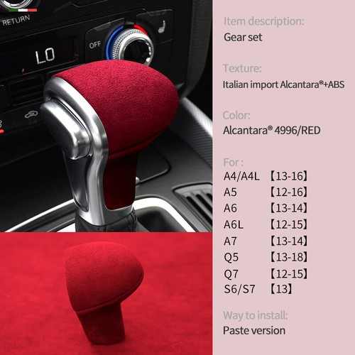 Alcantara Gear Shift Mango Mango Borde Alcantara para Aud A6/A6L/A7/Q5/Q7/S6 - Imagen 6 de 9