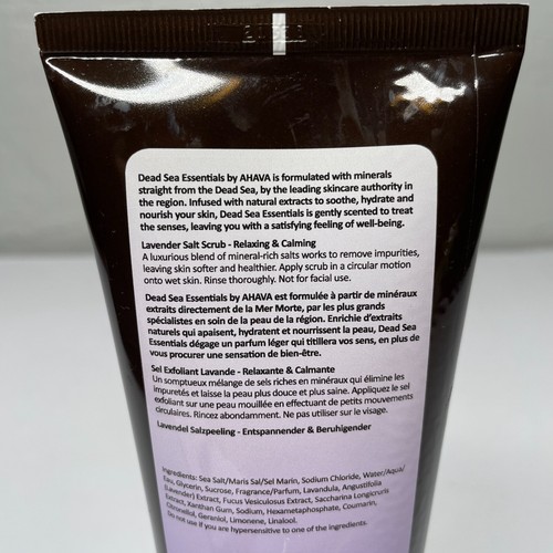 AHAVA Dead Sea Essentials Lavender Salt Scrub Relaxing Calming 7.5 oz Skin Care - Picture 6 of 6