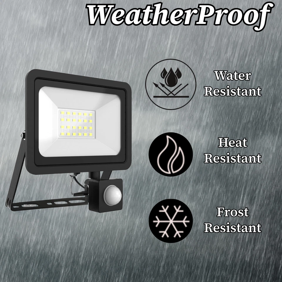 Motion Sensor Outdoor Security Floodlight Hard Wired LED Garden Lighting UK - Image 3 of 4