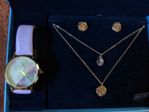 Bella & Rose Schmuckset mit Uhr Ohrringe Halskette Rosendesign NEU - Bild 2 von 3