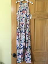 NWT Oshkosh Purple Flower Midi Dress Girls 8,10/12,14