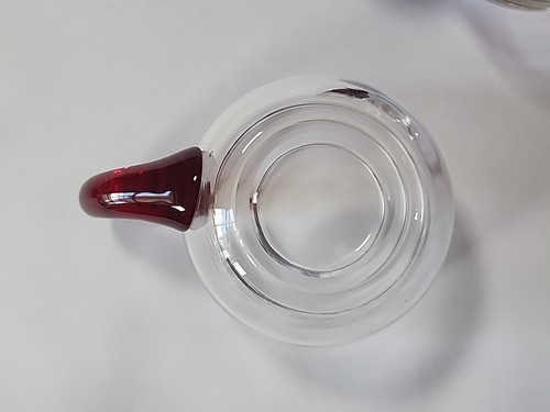 Duncan Miller Ruby Red Glass Punch Bowl Set With 8 Handled Cups & Glass Ladle - Picture 7 of 24