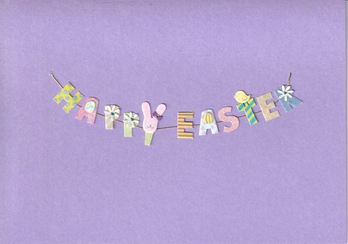 PAPYRUS EASTER CARD NIP (MRP $6.95) PURPLE HAPPY EASTER CARD (O1) - Picture 1 of 2