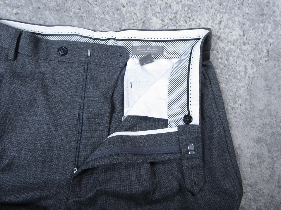 Daniel Cremieux Pants Mens 34X32 Dress Gray Bottom Business Formal Work Pleated - Image 3 of 4