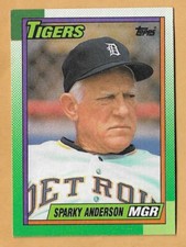 SPARKY ANDERSON DETROIT TIGERS TEAMLEADERS #609 - TOPPS NM-MT 1990