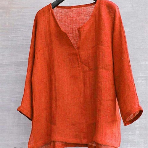 Prendas para el torso informales de algodón camisas sueltas caftán holgadas para hombre blusa camiseta - Imagen 6 de 18