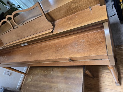 Vintage Mid-Century Used Baldwin Acrosonic Upright Piano Walnut Mahogany Finish - Picture 3 of 7