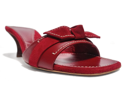 Bally Russe Red Bonfire Lamb Nappa Size 9 US Slides (0100) - Picture 3 of 12