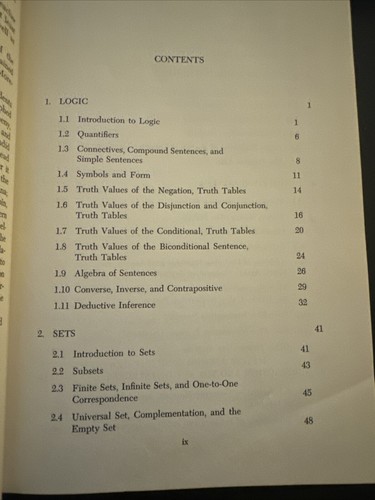 1964 Elementary Contemporary Mathematics By Merlin M. Ohmer HC MCM - Picture 7 of 18