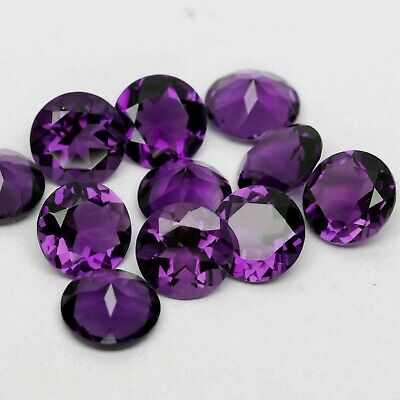 Natural Amethyst Pendant For Women Sterling Silver Chakra Healing Necklace Jewelry Round Shape Color Purple