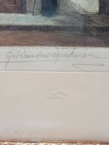 Estampado vintage ""The Old Curiosity Shop"" **FIRMADO**Gail S. Spackman enmarcado - Imagen 3 de 8