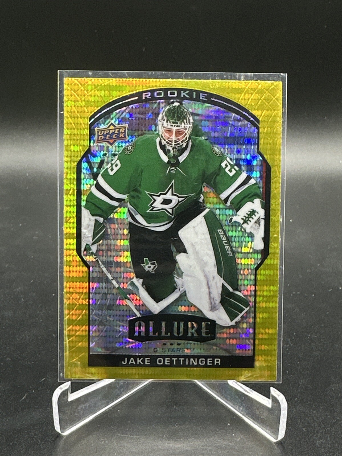 2020-21 Upper Deck Allure Rookie Yellow Taxi Jake Oettinger #91 Rookie RC Dallas