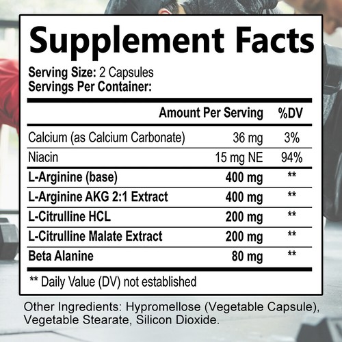 Extra Strength Nitric Oxide Supplemen - Premium Muscle Supporting Nitric Booster - Bild 3 von 15