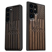 Wood Phone Case for Galaxy S25 Ultra S24 S23 S22 S21 Plus FE Note20 5G Cover