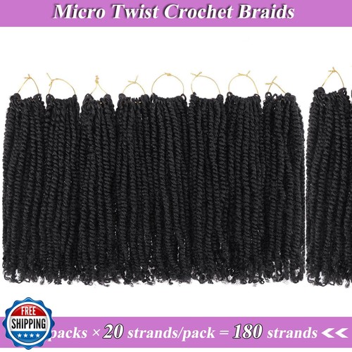 ZRQ 12 Inch Micro Twist Crochet Hair Bob Crochet Braids Mini Pre-twisted Pass - Picture 5 of 5