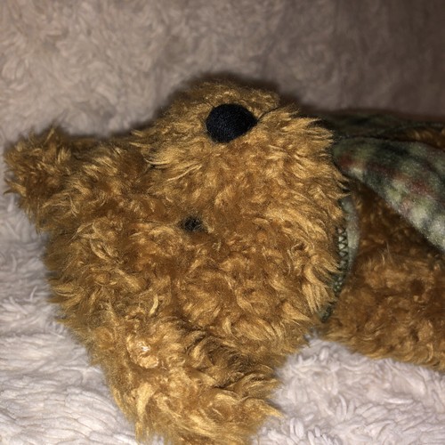 SUNKID Brown Teddy Bear Beanie Soft Toy - Germany With Scarf & Tag HEAD TURNS - Picture 4 of 11