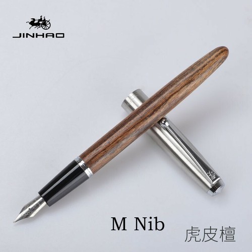 Jinhao 51A Plastic/Wood Fountain Pen Hooded Iridium Fine 0.5mm Nib For Student's - Picture 39 of 39