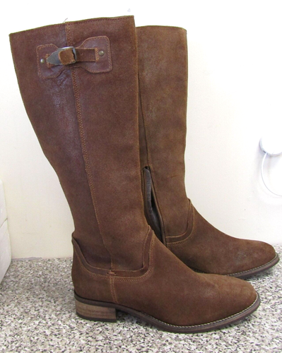 BRAND New NEXT Ladies Brown Suede Knee-High Boots In Size 6UK-RRP£82 - Picture 2 of 9
