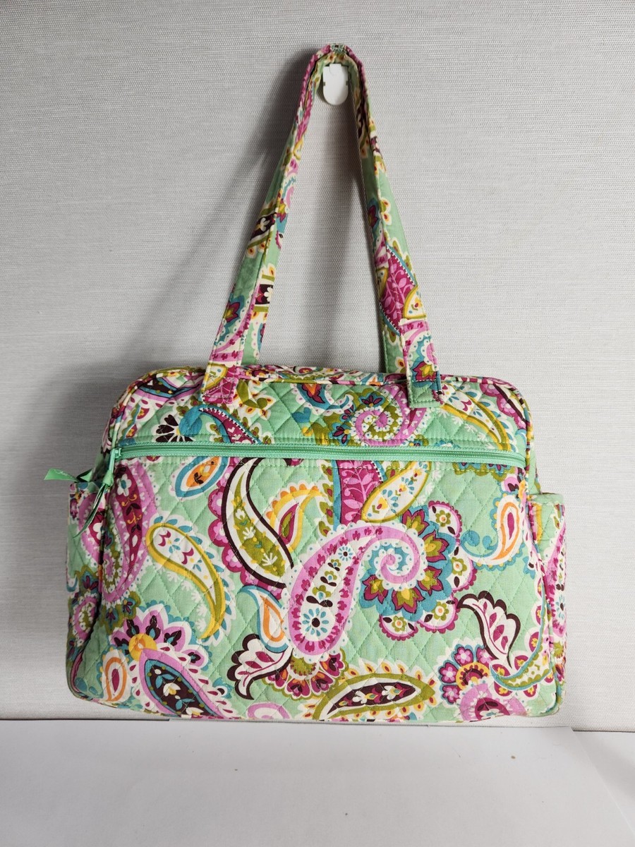 プリパレ タペストリー Vera Bradley Tutti Frutti Green Medium Duffel Travel Bag Pink
