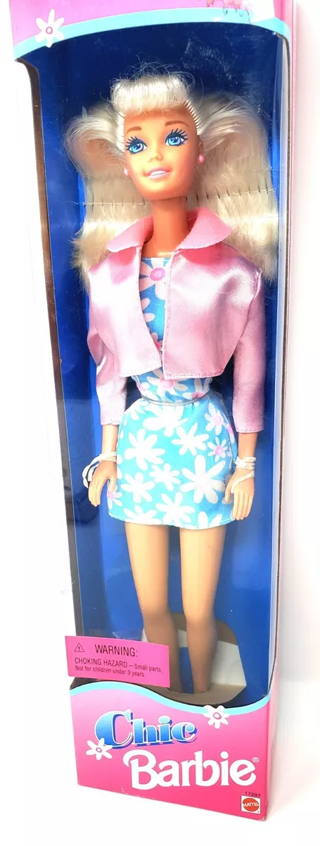 Vintage NRFB 1996 Chic Barbie Blonde Pink Jacket Doll Mattel 17297
