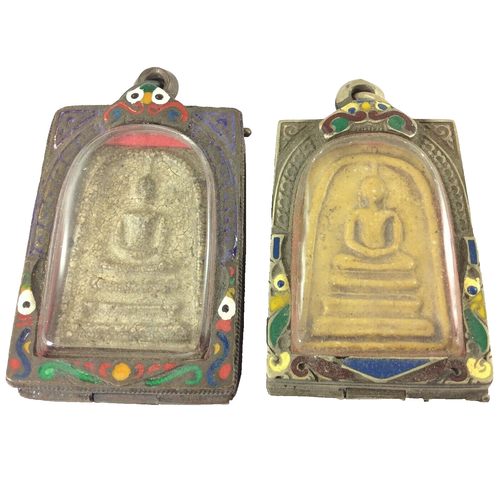 2pcs Somdej WAT RAKANG Thai Buddha Amulet OLD Sacred POWERFUL Rare Collectible