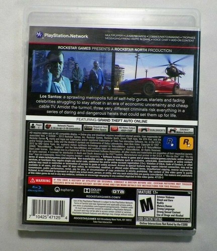 Grand Theft Auto V (Sony PlayStation 3, 2013) - Picture 2 of 3