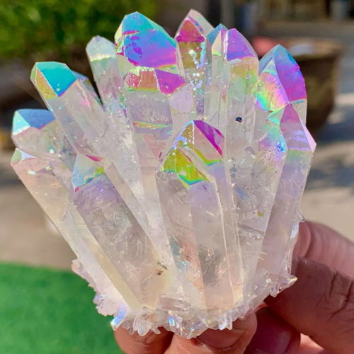 600-700g Grande Nuevo Raro Encontrar Angel Aura Cuarzo Cristal Druzy Cluster Colección - Imagen 4 de 7