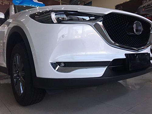 Chrome Front Fog Light Lamp Eyebrow Eyelid Trim Cover Fits 2017-2021 Mazda CX-5 - Picture 7 of 8