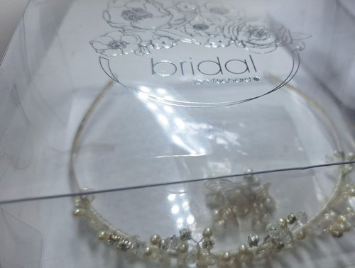 Bridal Tiara, 6 Hair Spiral Pins Jon Richard. Pearl & Crystal - Picture 12 of 13