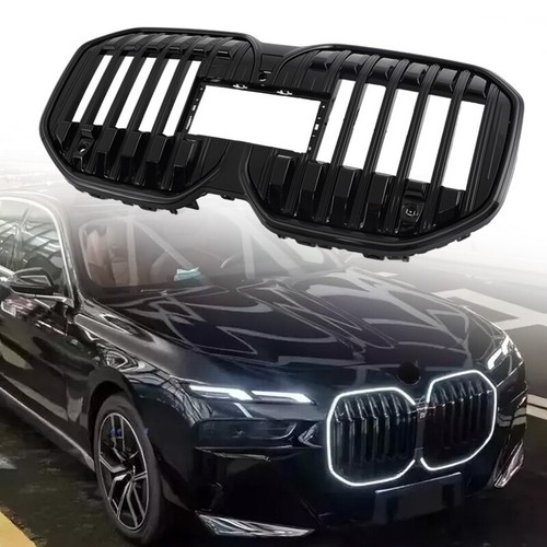 Parachoques delantero LED negro brillante para BMW Serie 7 G70 2023 2024 rejilla riñón EE. UU. - Imagen 3 de 13