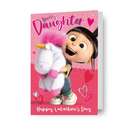 Valentine's Day Card Despicable Me Minions Lovely Daughter - Picture 1 of 6