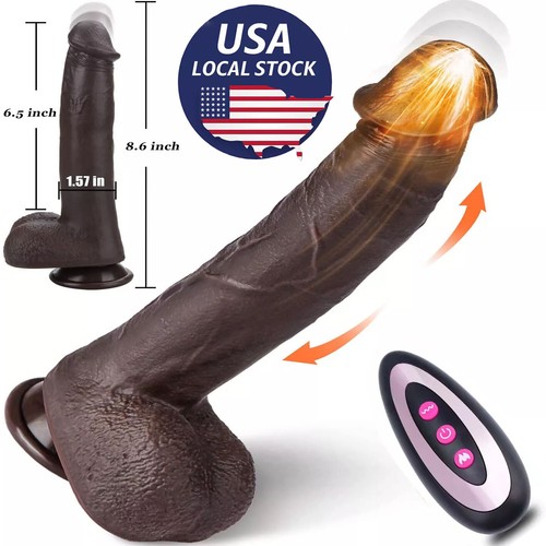 Telescopic Realistic Thrusting Dildo Vibrator Sex Toys for Women Remote Control - Picture 21 of 25