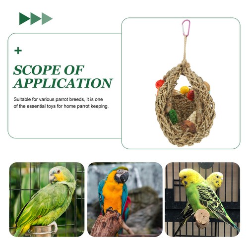 Bird 2024 Hanging Perch Hammock Parrot Swing Toy Mesh Hammock Swing