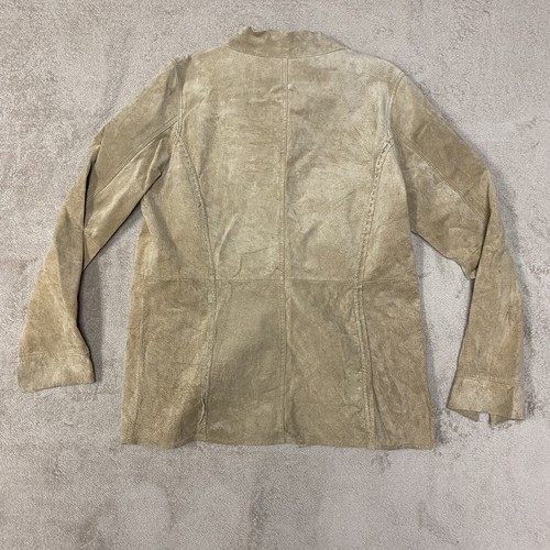Vintage JG Hook Flaw Womens Size 10 Tan Suede Leather Button Jacket Coat - Picture 13 of 17