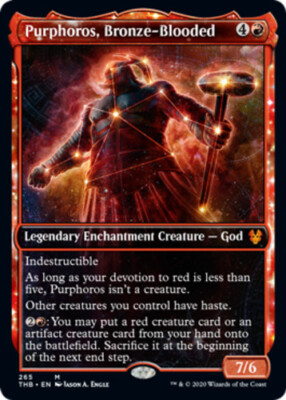 Purphoros, Bronze-Blooded 1x FOIL THB MTG Theros Beyond Death Mythic MINT red Purphoros, Bronze-Blooded 1x FOIL THB MTG Theros Beyond Death Mythic MINT red