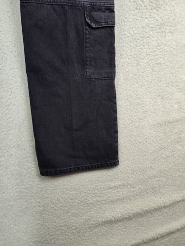 Zara Women Jeans 12 Black 100%Cotton Straight Leg Regular Fit Cargo Pocket Denim - Bild 16 von 20