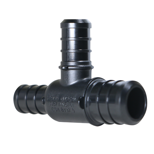 100 PIECES 3/4" X 1/2" X 1/2" PEX TEE POLY ALLOY LEAD FREE FITTINGS - NSF CUPC - Picture 2 of 8