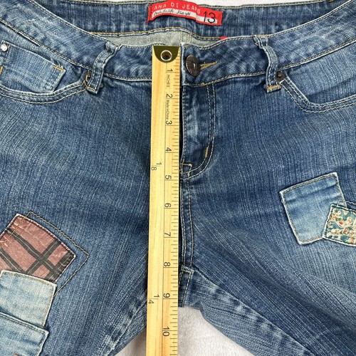 Zana di Jeans Womens Juniors 13 Blue Mid Rise Skinny Patchwork Zipper at Ankles - Picture 5 of 18