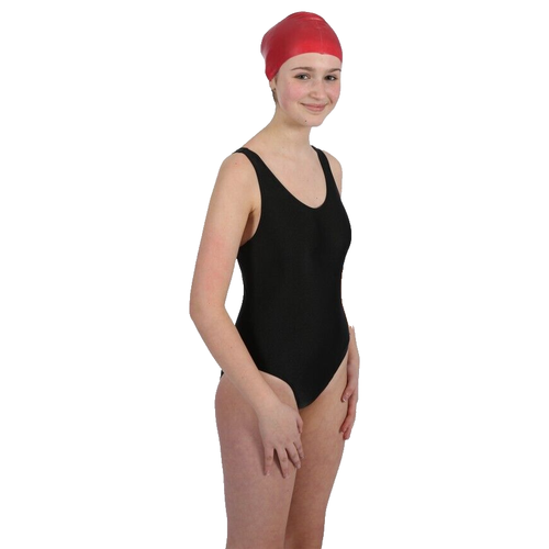 Ragazze Regolamento Scuola Costume Taglia 36 one piece Nylon E Elastam Nero - Picture 4 of 4