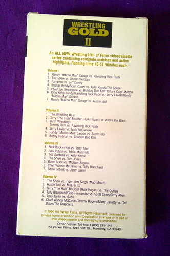 Wrestling Gold 2 - Vol. 4 VHS Videotape (1990 Kit Parker) USWA! Texas! Detroit! - Imagen 2 de 3