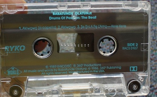 BABATUNDE OLANTUNJI DRUMS OF PASSION: THE BEAT RYKO 1989 NIGERIAN MUSIC CASSETTE - Picture 6 of 7