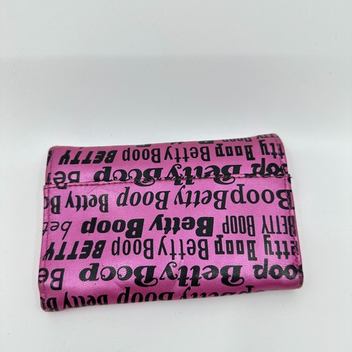 Y2K Betty Boop Wallet Pink Faux Leather Money Card Holder Metallic Indie Sleeze - Picture 3 of 8