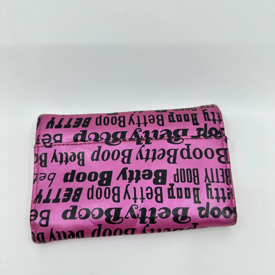 Бумажник Y2K Betty Boop розовый искусственная кожа держатель для денег карт металлический инди-рукав - Изображение 3 из 4