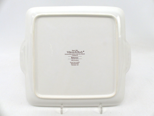 Placa cuadrada de porcelana Villeroy Boch Botanica con asas 23 x 20 cm - Imagen 3 de 4
