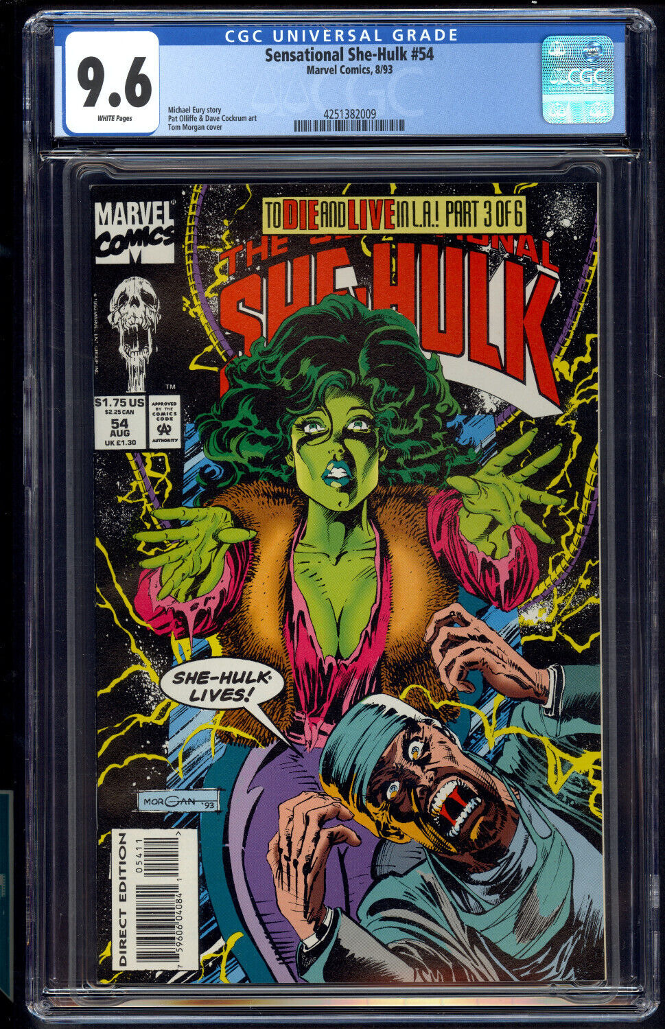 Sensational She-Hulk 54 CGC 9.6 Michael Eury Story 1993 Pat Olliffe Art MARVEL
