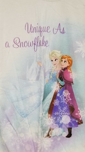 Disney Collection by Tutu Couture Girls L (7/8) Frozen Elsa Ana Long White Shirt - Picture 2 of 6