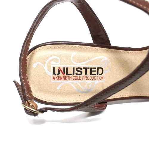 Unlisted by Kenneth Cole Damengröße 9,5 M Kind Deed Luggage braune Riemchensandale - Bild 11 von 13