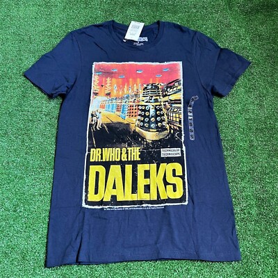 Dr. Who & The Daleks Short Sleeve Crew Neck Graphic Colorful T-Shirt Size S NEW