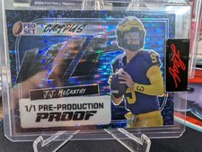 2023 Leaf Pro Set Metal 1/1 Proof JJ MCCARTHY Rookie RC Campus VIP