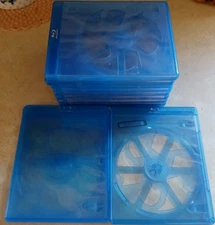 Blu-Ray Storage Cases, Fair Condition, 20 count, some single, some double disc